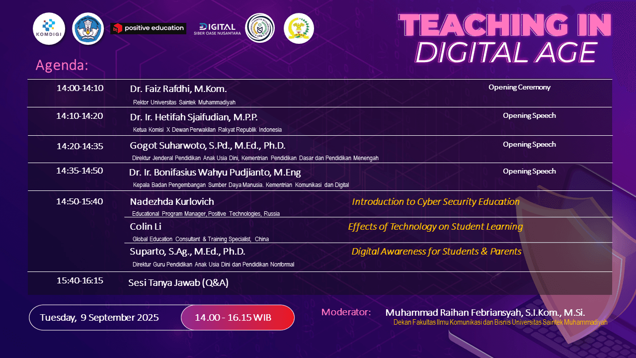 Seminar "Teaching in Digital Age" Sukses Digelar: Jalan Menuju Pembelajaran Aman, Cerdas, dan Inovatif